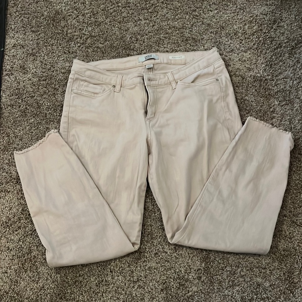 Women’s light pink jeans